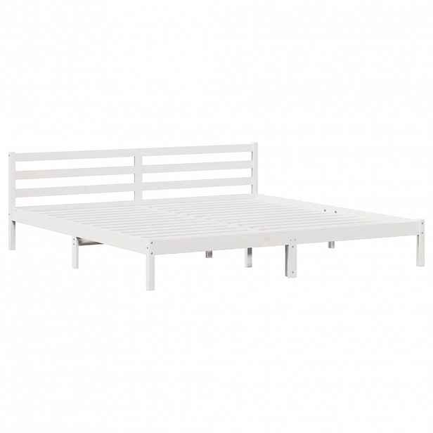 vidaXL Rám postele s čelo Bílá 215,5 x 205,5 x 69,5 cm