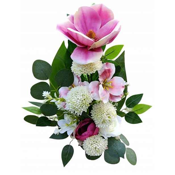 Kytice Vložka Do Vázy Flakonu Umělé Květy Na Hrob Hřbitov Magnolie