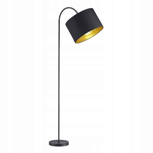 Stojací podlahová lampa s černým stínítkem Trio