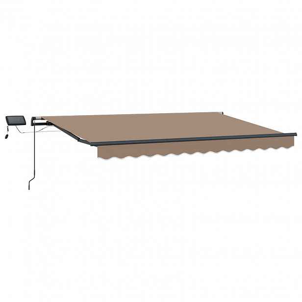 vidaXL Stahovací markýza Taupe 400 × 300 cm Látka a hliník