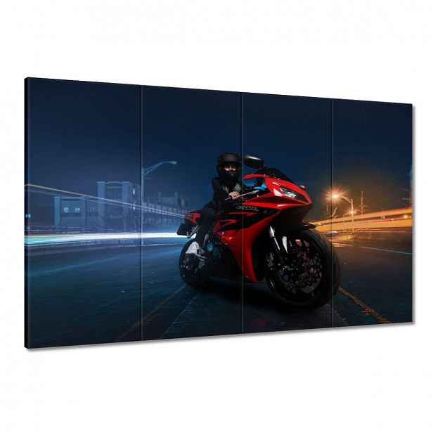 Obrazy 120x80 Červený motocyklový závodník