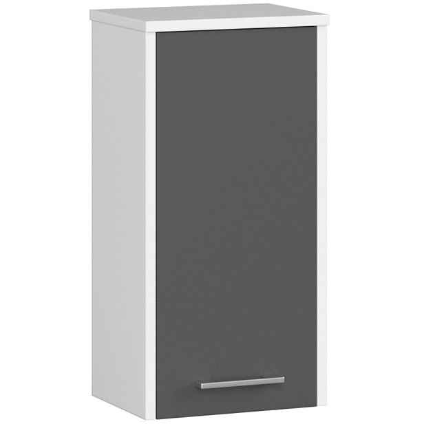 Ak furniture Závěsná koupelnová skříňka FIN bílá/grafitová