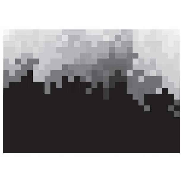 Fototapeta Šedý pixelový gradient krajiny do obývacího pokoje 200x140 lepidlo