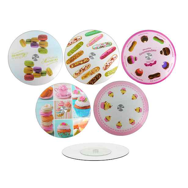PROHOME - Podnos servírovací otočný 30x2cm různé dekory