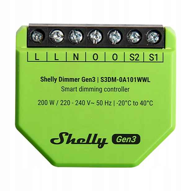 Smart Wi-fi Stmívač Shelly Dimmer GEN3 S Aplikací Alexa A Google