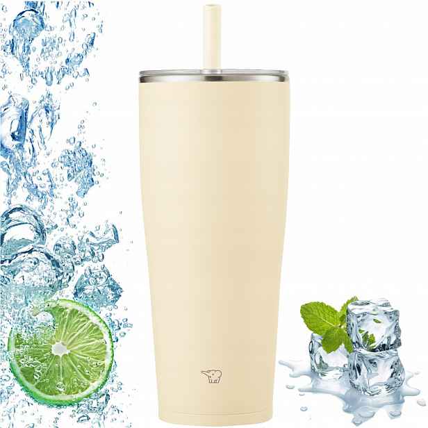 Termohrnek s brčkem na studené nápoje Zojirushi SX-HA89H-CM 890 ml Béžový
