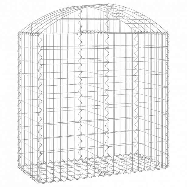 vidaXL Klenutý gabionový koš 100 x 50 x 100/120 cm pozinkované železo