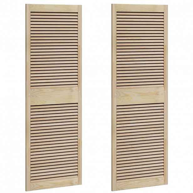 vidaXL Skříňové dveře se dveřmi 2 ks Přírodní 170 x 59,5 cm