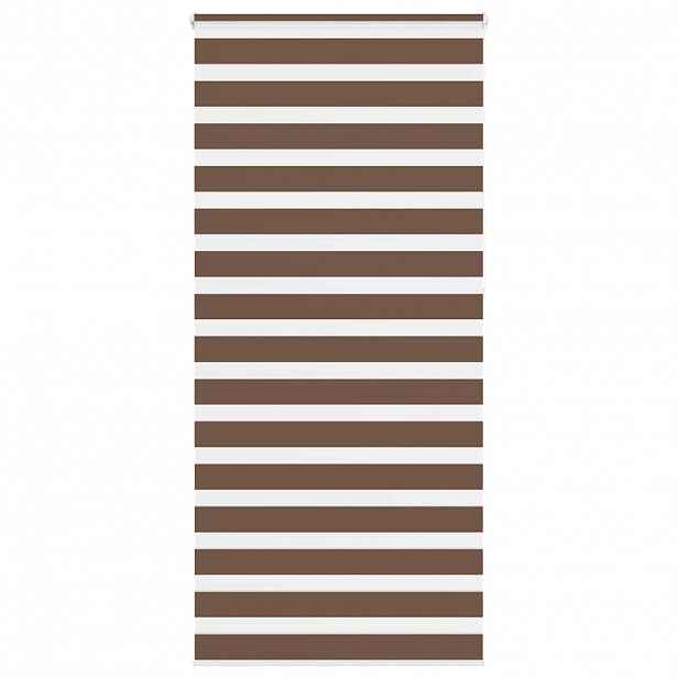 vidaXL Zebra roleta hnědá 95x230 cm šířka látky 90,9 cm polyester