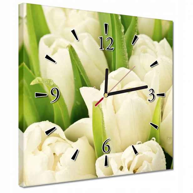 Hodiny 30x30 Jemné tulipány