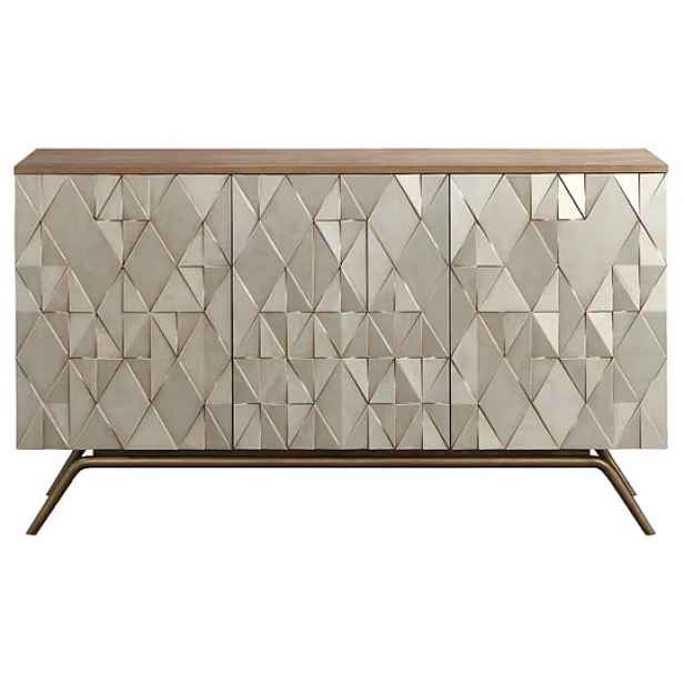 LivinHill Komoda Stilig 150 cm šampaňské zlato/hnědá