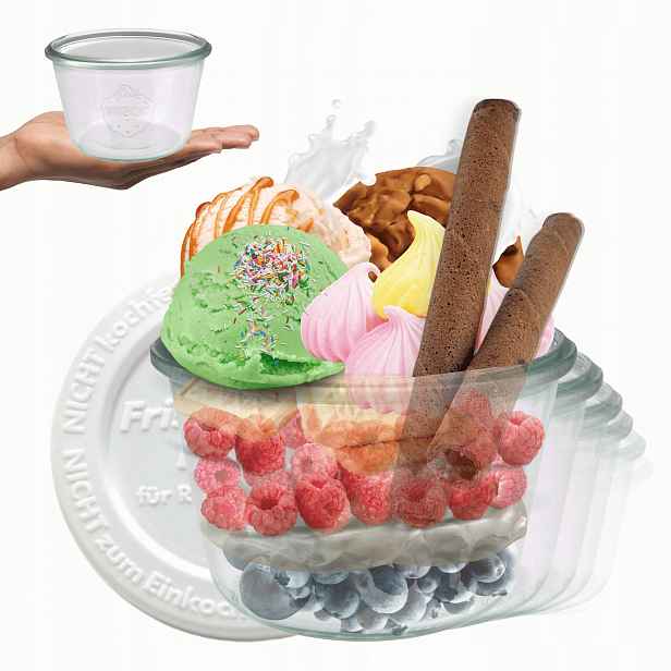 Sklenice Weck 370 ml zavařeniny Mold žáruvzdorné plastové víčka 12 Ks