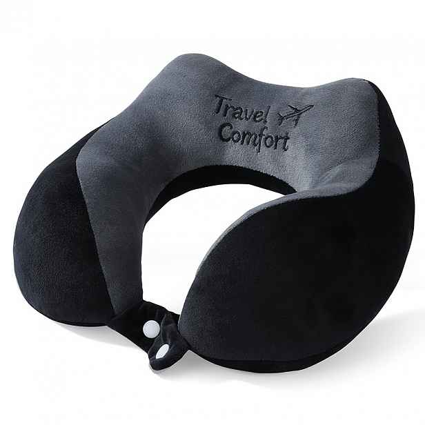 TEMU Cestovní komfortní polštář na krk, ergonomicky navržený polštář ve tvaru U s měkkým sametovým potahem, vhodný do letadel, aut, kanceláří i pro