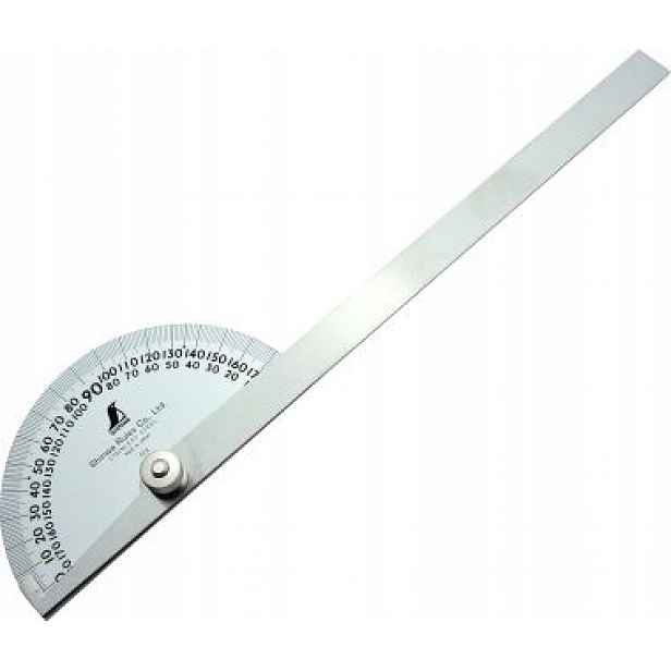 Velký japonský úhloměr Shinwa 245 mm fi120 Nerezová ocel