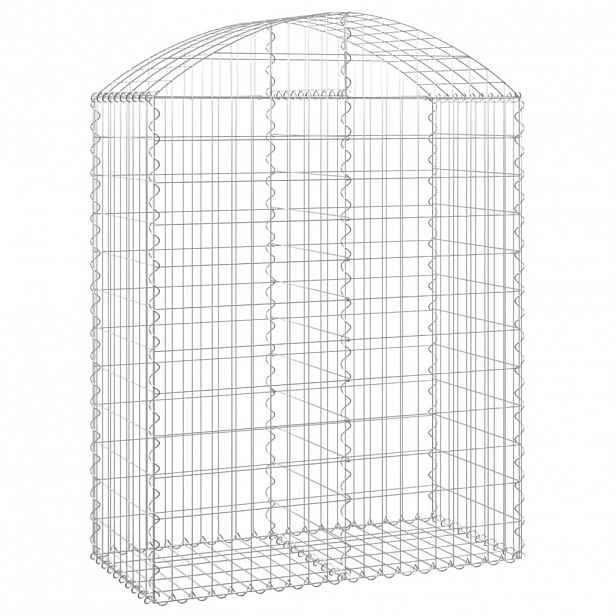 vidaXL Klenutý gabionový koš 100 x 50 x 120/140 cm pozinkované železo