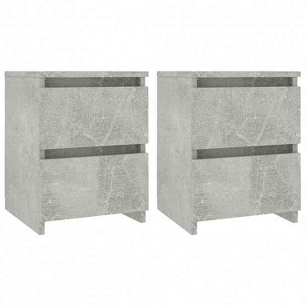 vidaXL Noční stolky 2 ks betonově šedé 30x30x40 cm kompozitní dřevo