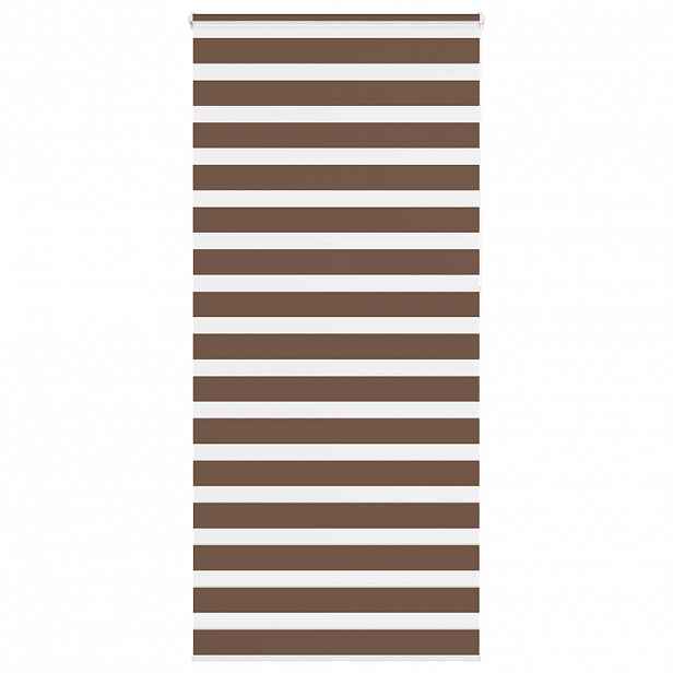 vidaXL Zebra roleta hnědá 100x230 cm šířka látky 95,9 cm polyester