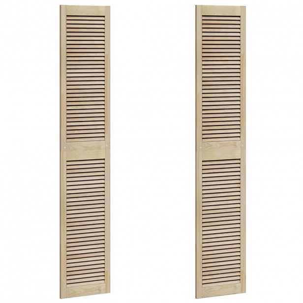 vidaXL Skříňové dveře se dveřmi 2 ks Přírodní 201 x 39,5 cm