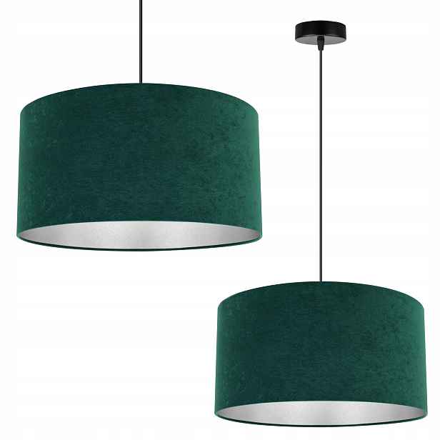 Závěsné Stropní Svítidlo Lustr Jednoduchý Zelený Chrom Glamour