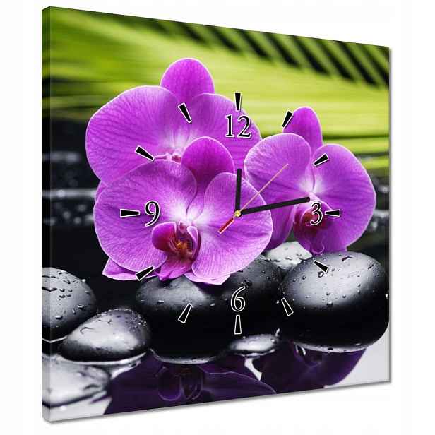 Hodiny 40x40 Orchidej na Valentýna
