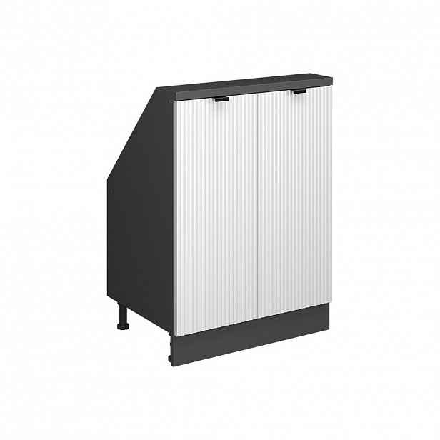 Vicco ŠIKMÁ SKŘÍŇ Rion Bílé zvlnění 60 x 81.6 cm se 2 dvířky