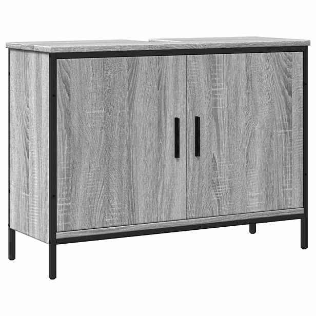 vidaXL Koupelnová skříňka pod umyvadlo šedá sonoma 80x30x60cm kompozit