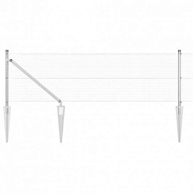 vidaXL Svařované drátěné ploty s hroty 100 x 0,5 m Pozinkovaná ocel