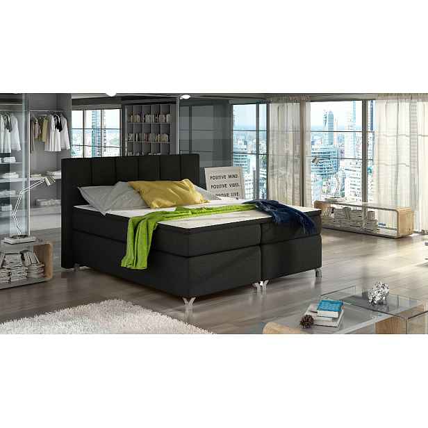 Boxspring Basilio Rozměr: 160 x 200 cm, látka: Sawana 14, Varianta: Bez LED osvětlení