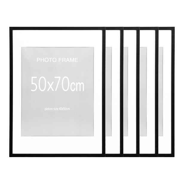 Černé rámečky v sadě 5 ks 50x70 cm Marbella – House Nordic