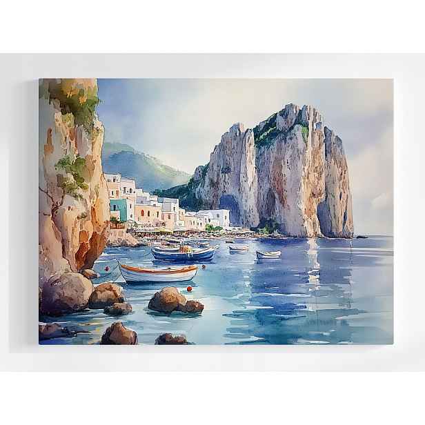 Plakát Itálie Ostrov Capri Moře Turistika Dovolená 100x75