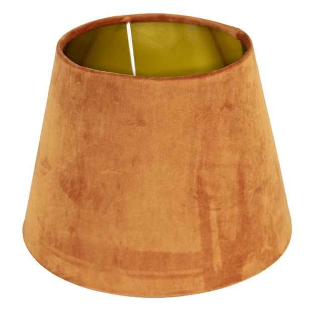 Sametové oranžové stínidlo se zlatým vnitřkem Orangee - Ø46*25cm/ E27 Mars & More