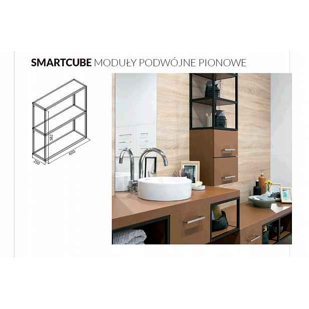 Schuco 28.952.05.KPL Regál SmartCube dvojitý vertikální/ 600/ černý