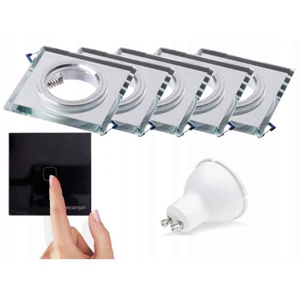 Sada Halogenové stropní osvětlení 5x spínač