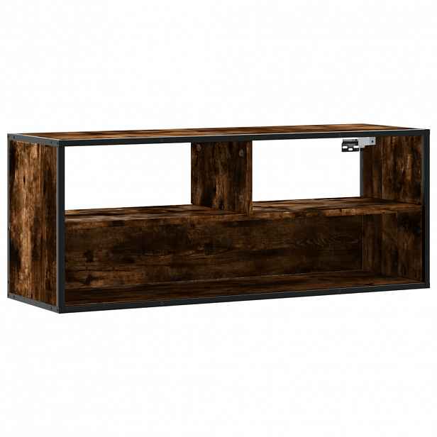 vidaXL TV skříňka kouřový dub 100x31x39,5 cm kompozitní dřevo a kov