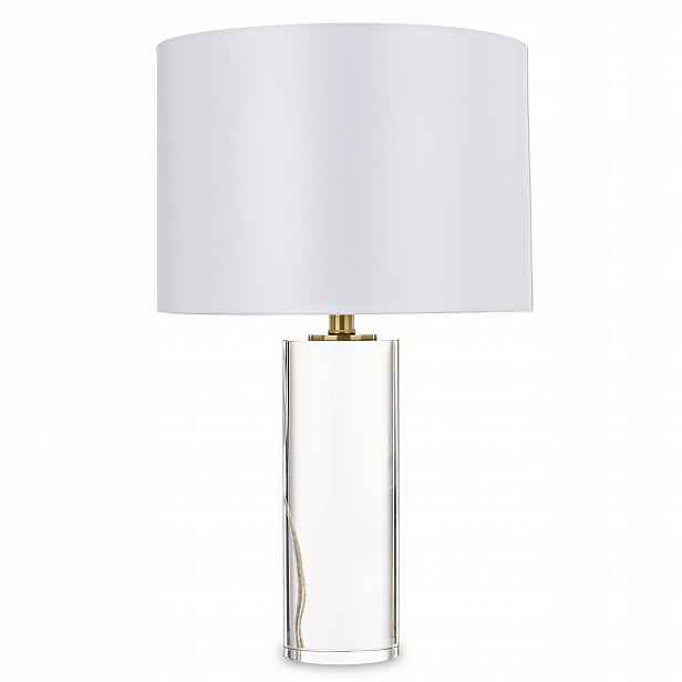 Elegantní stolní lampa se stínítkem – zlato a krém Glamour noční lampa sklo