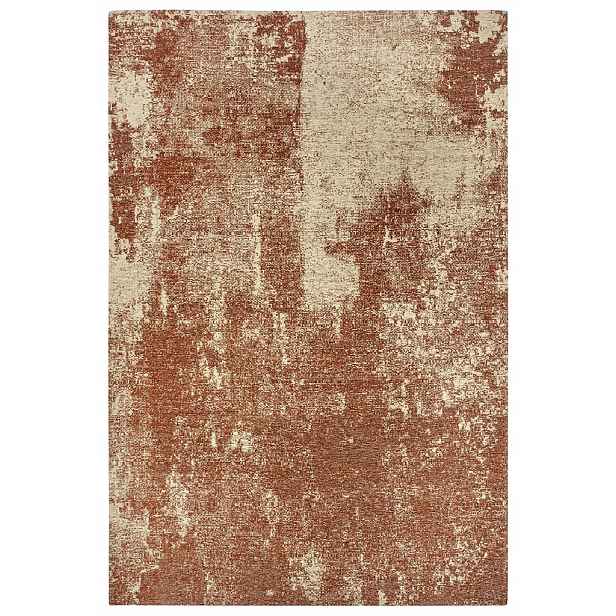 Koberec, koberec běhoun do kuchyně 75 x 150 cm, protiskluzový hnědý vzor, moderní design