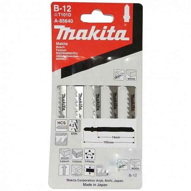 Makita - Sada pilových plátků 6 TPI, délka 105 mm, 5 ks A-85640