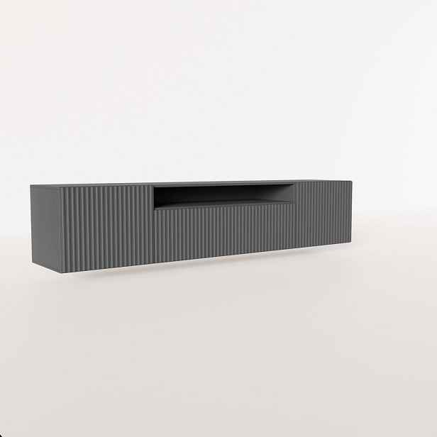MASSENO ZÁVĚSNÝ TV STOLEK VAREN, 200/41/40 cm, grafitový