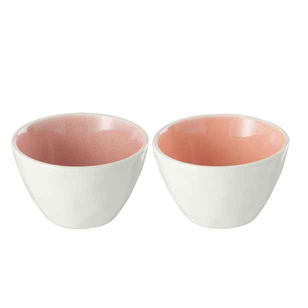 Sada 2ks korálová a růžová malá miska Apero - Ø 10*6 cm J-Line by Jolipa