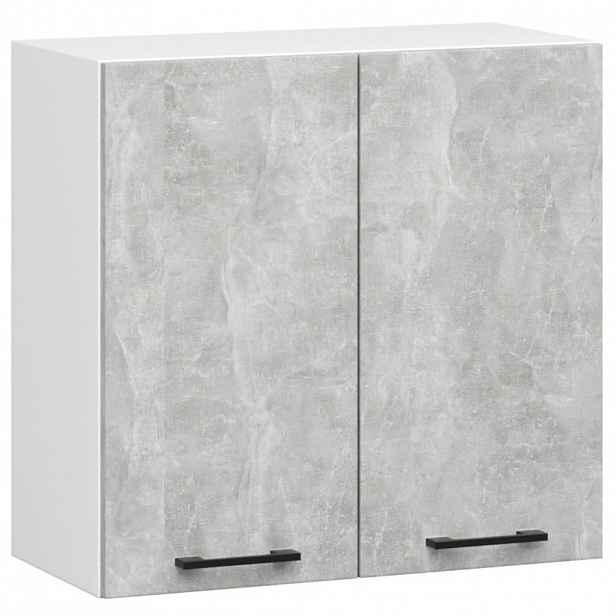 Závěsná kuchyňská skříňka 60 cm VERMINA - bílá / beton