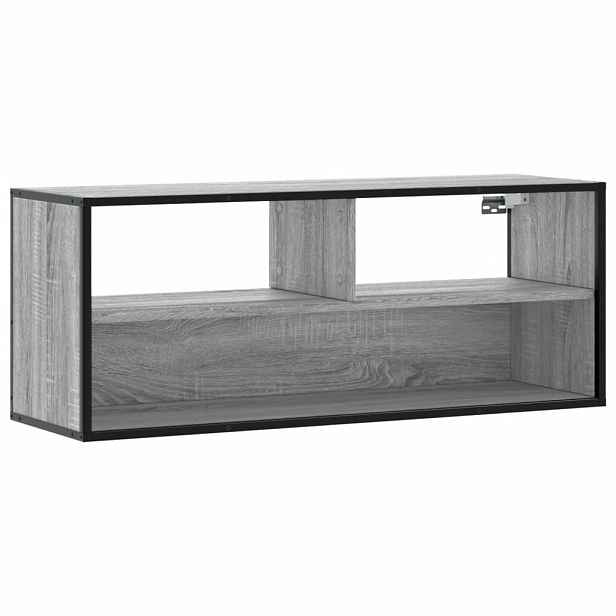 vidaXL TV skříňka šedá sonoma 100x31x39,5 cm kompozitní dřevo a kov