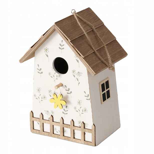 Dřevěná Hnízdní Budka Kamille S Květinami, Výška 22 CM, Zahrádka Boltze