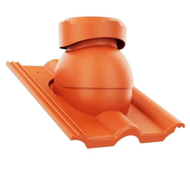 Krbový kanalizační ventilátor fi110 Creaton Heidelberg Červený