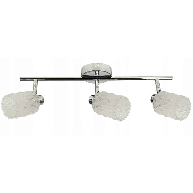 stropní svítidlo Lišta Lampa Skleněná Stínidlo 3X40W G9