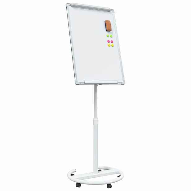 vidaXL Magnetická bílá tabule Šedá a bílá 62 x 62,5 x 197 cm EPS