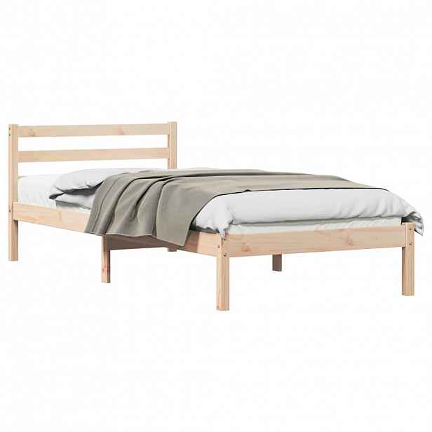 vidaXL Rám postele s čelo Hnědá 225,5 x 105,5 x 69,5 cm