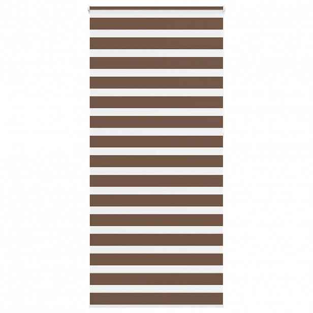 vidaXL Zebra roleta hnědá 115x230 cm šířka látky 110,9 cm polyester