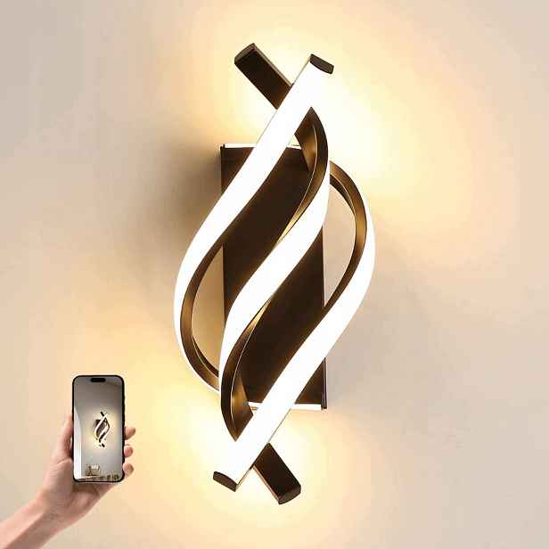 Led Nástěnná Lampa Vnitřní Do Ložnice, Obývacího Pokoje 22W Černá 3000K