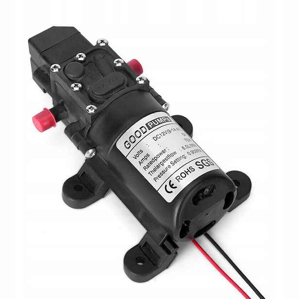 Membránová tlaková vodní pumpa 12V 70W 130PSI samonasávací pumpa
