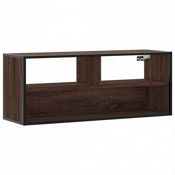 vidaXL TV skříňka hnědý dub 100 x 31 x 39,5 cm kompozitní dřevo a kov